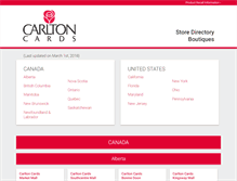Tablet Screenshot of carltoncards.com